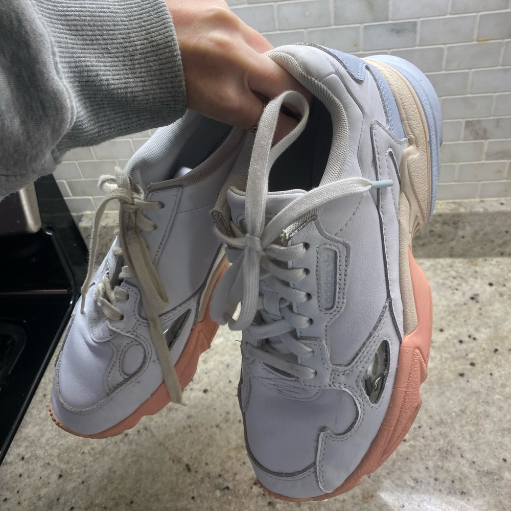 Adidas falcon white women’s running shoes